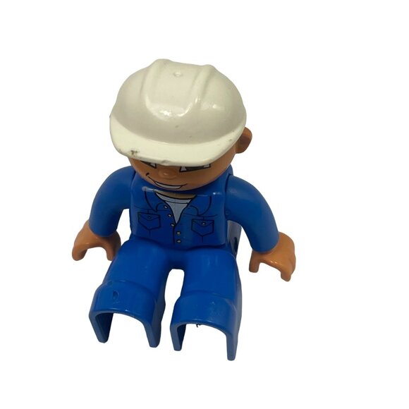 LEGO Duplo Construction Man Worker Figure Vintage - Picture 2 of 5